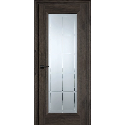 Дверь PSC-35 Дуб темный со стеклом