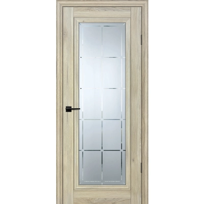 Дверь PSC-35 Дуб молочный со стеклом