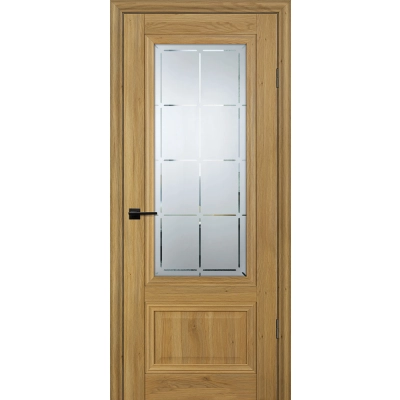 Дверь PSC-37 Дуб золотистый со стеклом