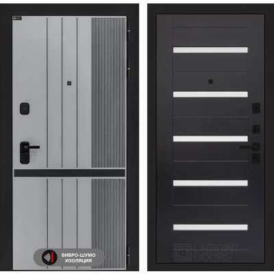 Входная дверь SKYLAB 01 - Венге, стекло белое