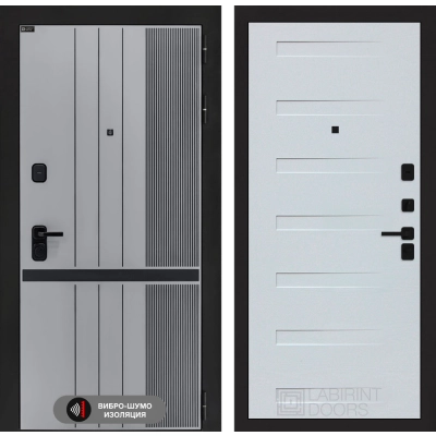 Входная дверь SKYLAB 14 - Дуб кантри белый горизонтальный