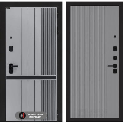 Входная дверь SKYLAB 29 - Серый рельеф софт