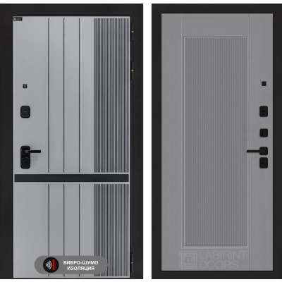 Входная дверь SKYLAB 30 - Серый рельеф софт