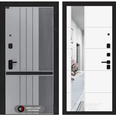 Входная дверь SKYLAB с зеркалом 19 - Белый софт