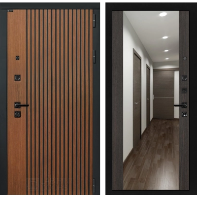 Входная дверь STORM с Зеркалом Максимум - Венге