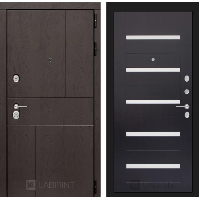 Входная дверь URBAN 01 - Венге, стекло белое