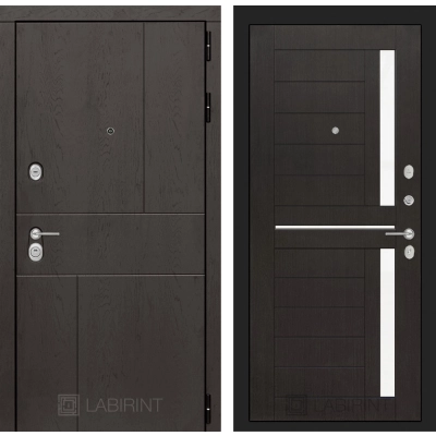 Входная дверь URBAN 02 - Венге, стекло белое