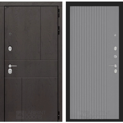 Входная дверь URBAN 29 - Серый рельеф софт