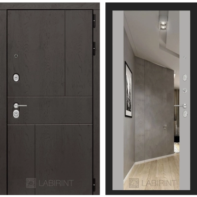 Входная дверь URBAN с Зеркалом Максимум - Грей софт