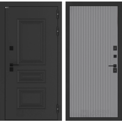 Входная дверь Аляска Лайт 29 - Серый рельеф софт