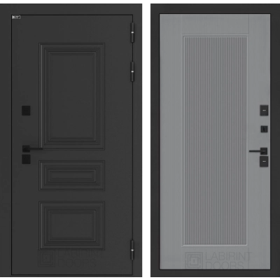 Входная дверь Аляска Лайт 30 - Серый рельеф софт