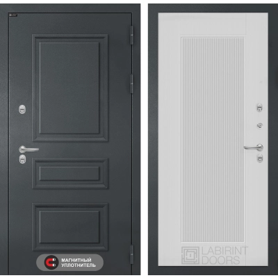 Входная дверь Атлантик 30 - Белый рельеф софт