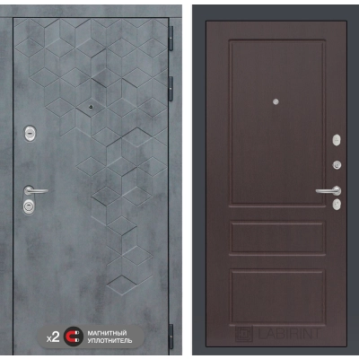 Входная дверь Бетон 03 - Орех премиум