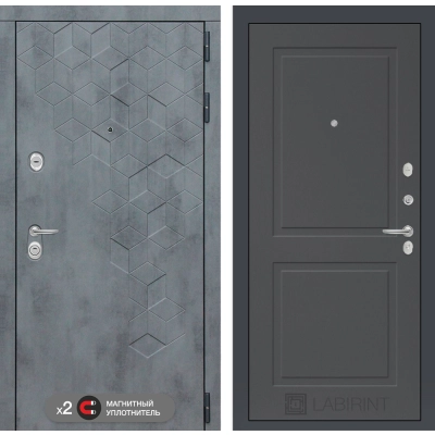 Входная дверь Бетон 11 - Графит софт