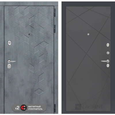 Входная дверь Бетон 24 - Графит софт
