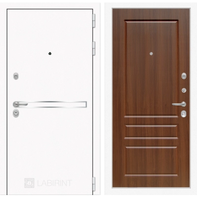 Входная дверь Лайн WHITE 03 - Орех бренди