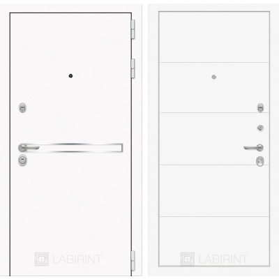 Входная дверь Лайн WHITE 13 - Белый софт