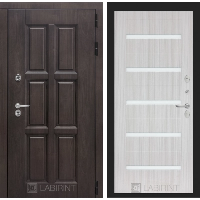 Входная дверь Лондон 01 - Сандал белый, стекло белое