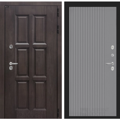 Входная дверь Лондон 29 - Серый рельеф софт