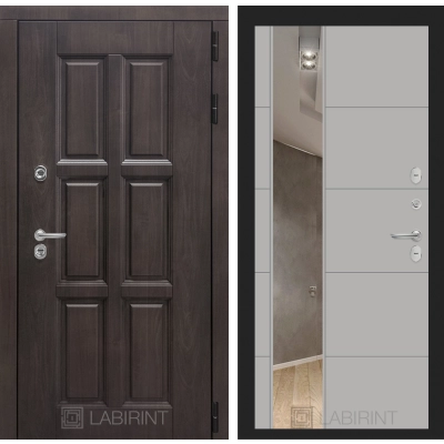 Входная дверь Лондон с зеркалом 19 - Грей софт