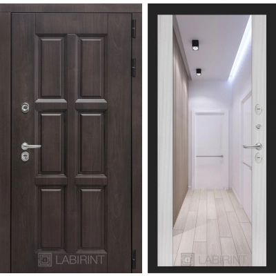 Входная дверь Лондон с зеркалом Максимум - Сандал белый