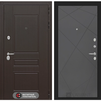 Входная дверь Мегаполис 24 - Графит софт