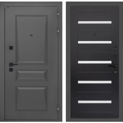 Входная дверь Орлеан 01 - Венге, стекло белое