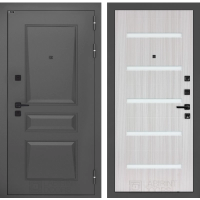 Входная дверь Орлеан 01 - Сандал белый, стекло белое