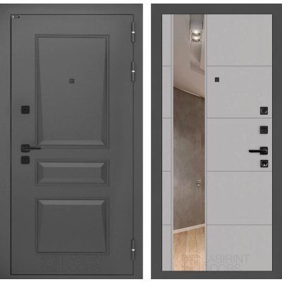 Входная дверь Орлеан с Зеркалом 19 - Грей софт