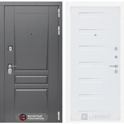 Входная дверь Платинум 14 - Дуб кантри белый горизонтальный