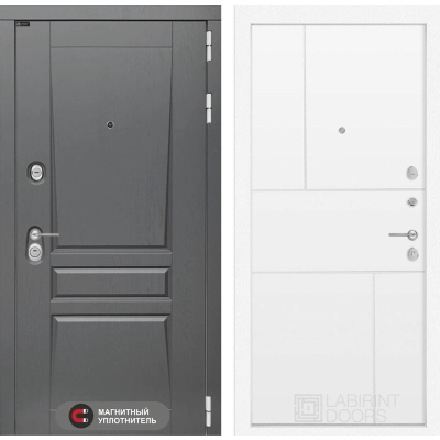 Входная дверь Платинум 21 - Белый софт