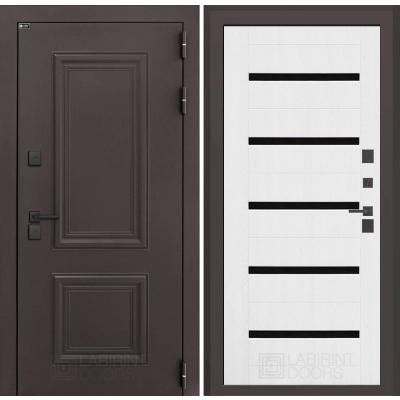 Входная дверь Полярис лайт 01 - Белое дерево со стеклом