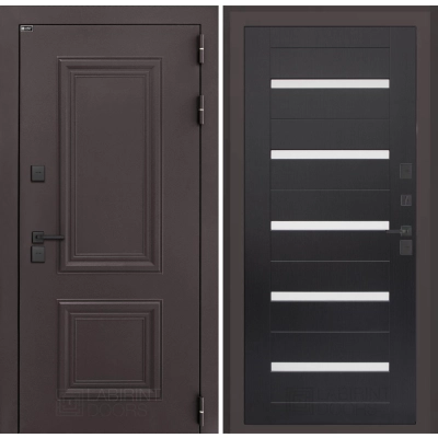 Входная дверь Полярис лайт 01 - Венге, стекло белое