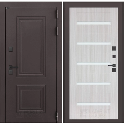 Входная дверь Полярис лайт 01 - Сандал белый со стеклом