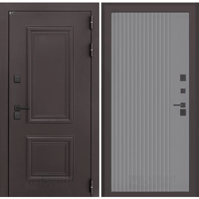 Входная дверь Полярис лайт 29 - Серый рельеф софт