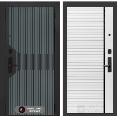Входная дверь Смартлаб 22 - Белый софт, черная вставка