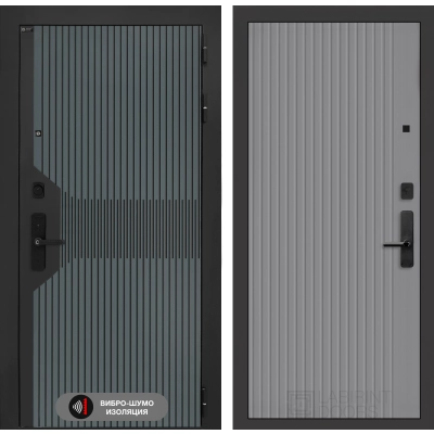 Входная дверь Смартлаб 29 - Серый рельеф софт