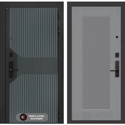 Входная дверь Смартлаб 30 - Серый рельеф софт