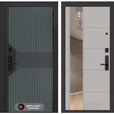 Входная дверь Смартлаб с Зеркалом 19 - Грей софт