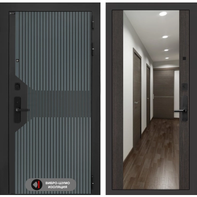 Входная дверь Смартлаб с Зеркалом Максимум - Венге