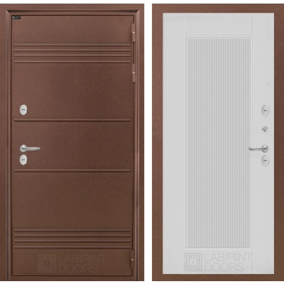 Входная дверь Термо Лайт 30 - Белый рельеф софт