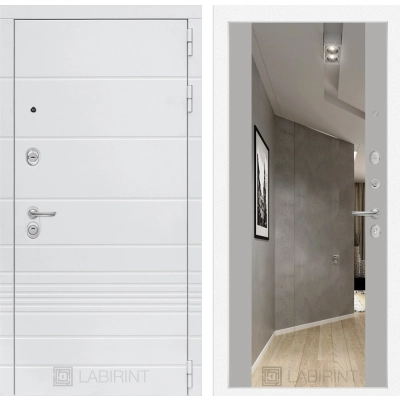 Входная дверь Трендо с Зеркалом Максимум - Грей софт