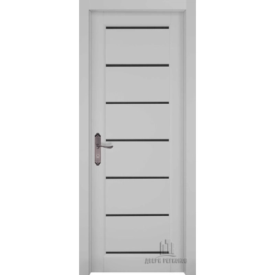 Дверь Премьер массив ольхи со стеклом, эмаль грей