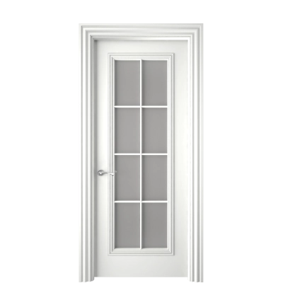 Дверь межкомнатная ARISTO со стеклом сатинат, акриловая эмаль ral 9003 белый