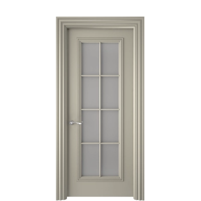 Дверь межкомнатная ARISTO со стеклом сатинат, акриловая эмаль ral 7032 галька
