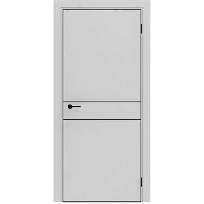 Дверь межкомнатная PORTA-52 4AB кромка Al черная с 4-х сторон, Nardo Grey.