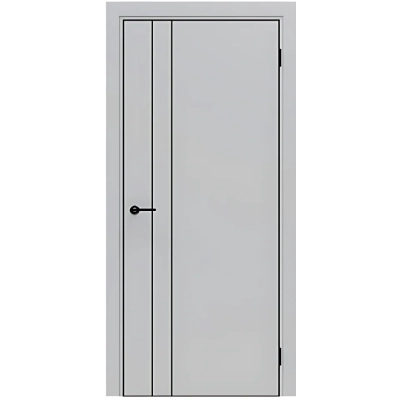 Дверь межкомнатная PORTA-58 4AB кромка Al черная с 4-х сторон, Nardo Grey.