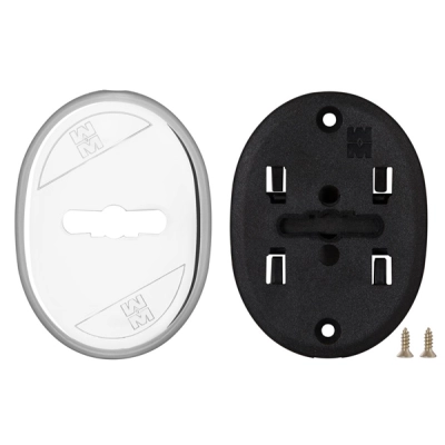 Накладка на сувальдный замок овальная со шторкой 95.324 (ХРОМ), 1 шт