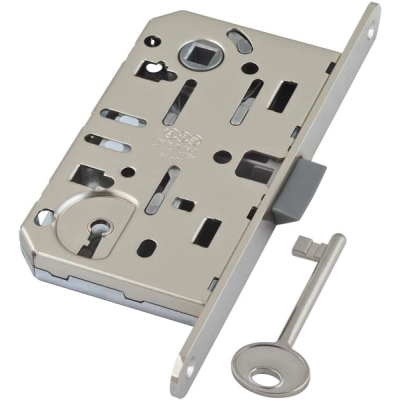 B01101.50.34 Корпус врезного замка под ключ (матовый хром) MEDIANA EVOLUTION