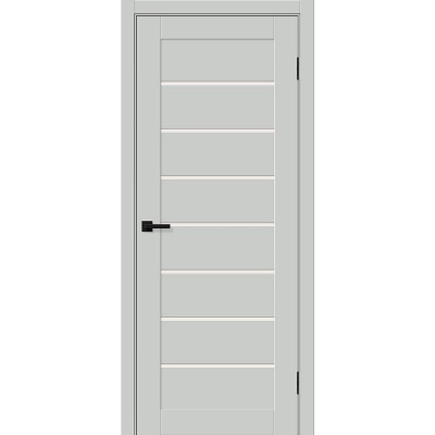 Дверь межкомнатная Браво-22 ПЭТ, Грей силк, царговая, со стеклом